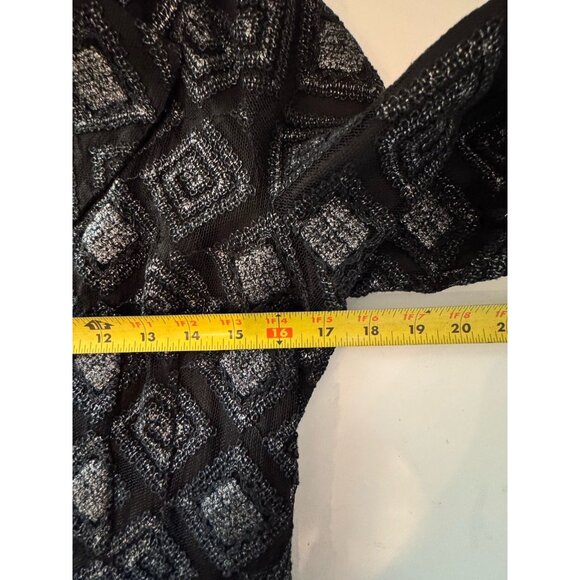 Jeff Gallano Black Gray Skirt Suit Geometric Jacket Skirt France T2 Medium MINT - Picture 13 of 16